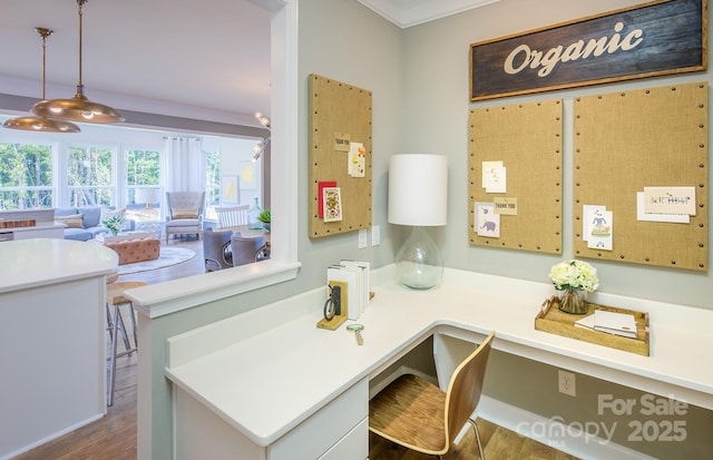 1041 Waxhaw Crossing Dr Unit 058, Waxhaw, NC 28173 - bathroom featuring wood finished floors and ornamental molding