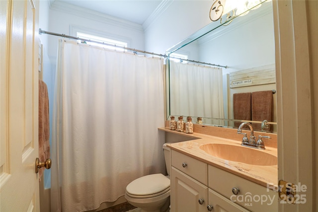 406 Spyglass Hill Pl, Salisbury, NC 28144 - full bath with vanity, crown molding, and shower / bathtub combination with curtain