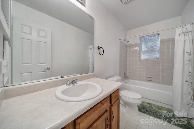 8416 Rittenhouse Cir, Charlotte, NC 28270 - full bathroom featuring vanity, shower / bath combo, and tile patterned flooring