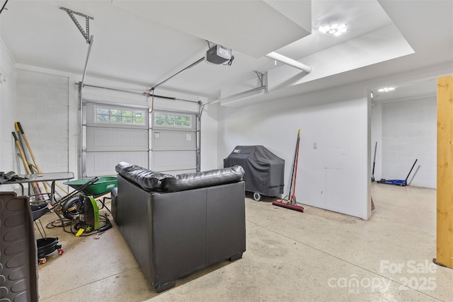 2953 Cameron Village Ct, Winston Salem, NC 27103 - garage with a garage door opener and concrete block wall