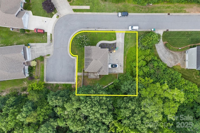 2953 Cameron Village Ct, Winston Salem, NC 27103 - aerial view of property and surrounding area featuring property boundaries highlighted