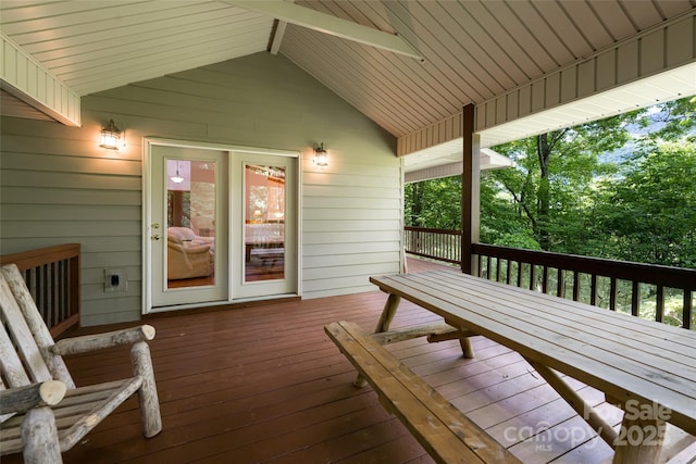 380 Allison Dr, Maggie Valley, NC 28751 - view of wooden deck