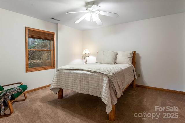 380 Allison Dr, Maggie Valley, NC 28751 - carpeted bedroom with baseboards and a ceiling fan
