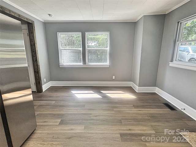 201 Barnes Ln, Stony Point, NC 28678 - empty room with ornamental molding and wood finished floors