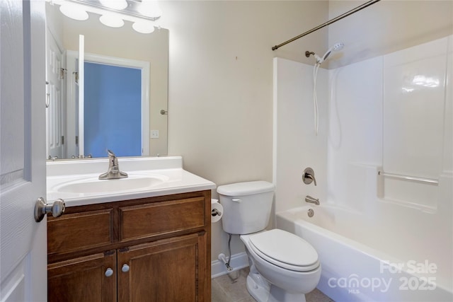 2785 Clover Rd NW, Concord, NC 28027 - full bathroom featuring vanity, shower / bath combination, and tile patterned flooring