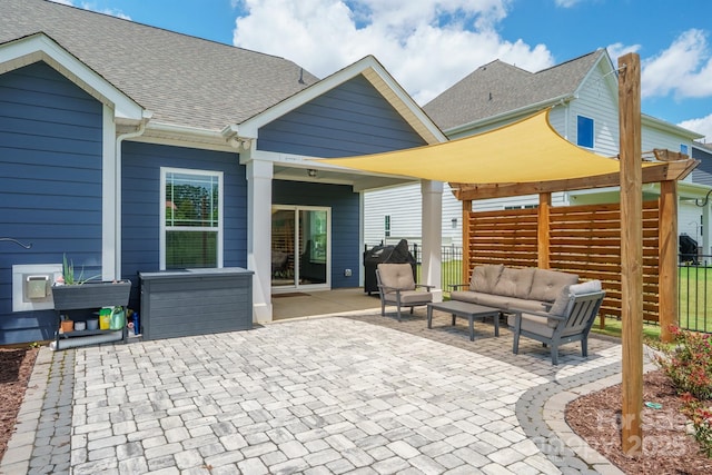 13339 Mcguffy Dr, Huntersville, NC 28078 - view of patio with outdoor lounge area and grilling area