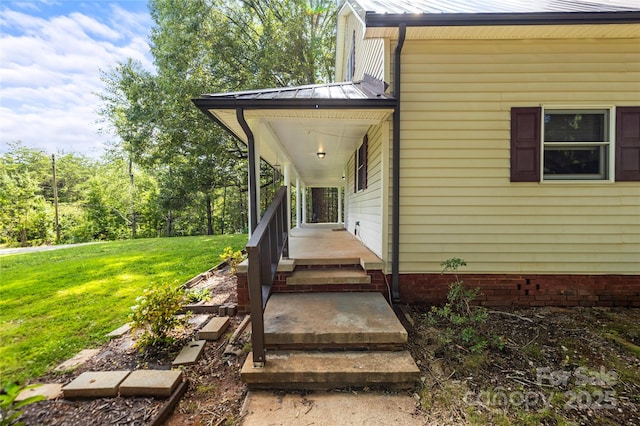 2028 Old Latter Rd, Newton, NC 28658 - property entrance featuring a yard and a metal roof