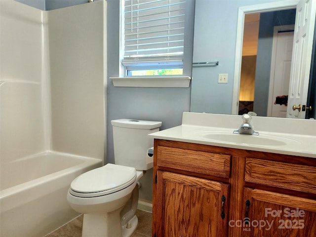 3108 Leicester Dr, Matthews, NC 28104 - full bath with vanity, tile patterned flooring, and shower / bath combination
