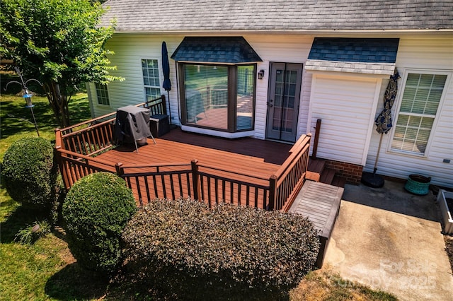2124 Congress Ct, Kannapolis, NC 28083 - wooden terrace with a grill