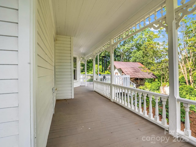 1111 Bills Creek Rd, Lake Lure, NC 28746 - view of wooden porch