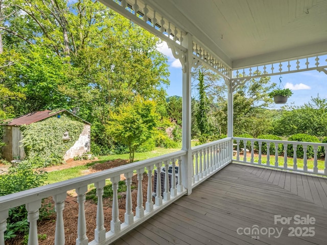 1111 Bills Creek Rd, Lake Lure, NC 28746 - deck with view of scattered trees