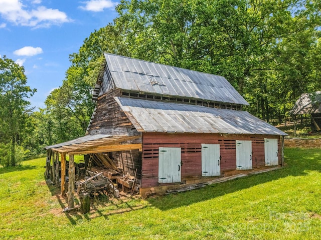 1111 Bills Creek Rd, Lake Lure, NC 28746 - view of barn with a yard