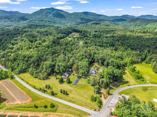 1111 Bills Creek Rd, Lake Lure, NC 28746 - drone / aerial view of a heavily wooded area and mountains