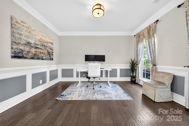 3981 Spinnaker Pl, Denver, NC 28037 - office area featuring crown molding and wood finished floors