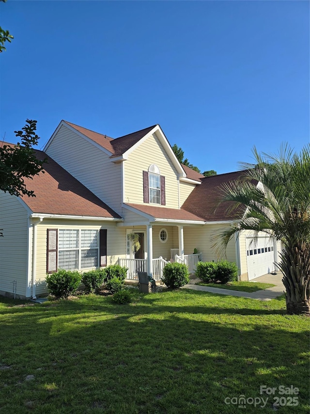 3 Hidden Sands Ct, Columbia, SC 29229 - view of front facade featuring a porch, an attached garage, a front yard, and roof with shingles