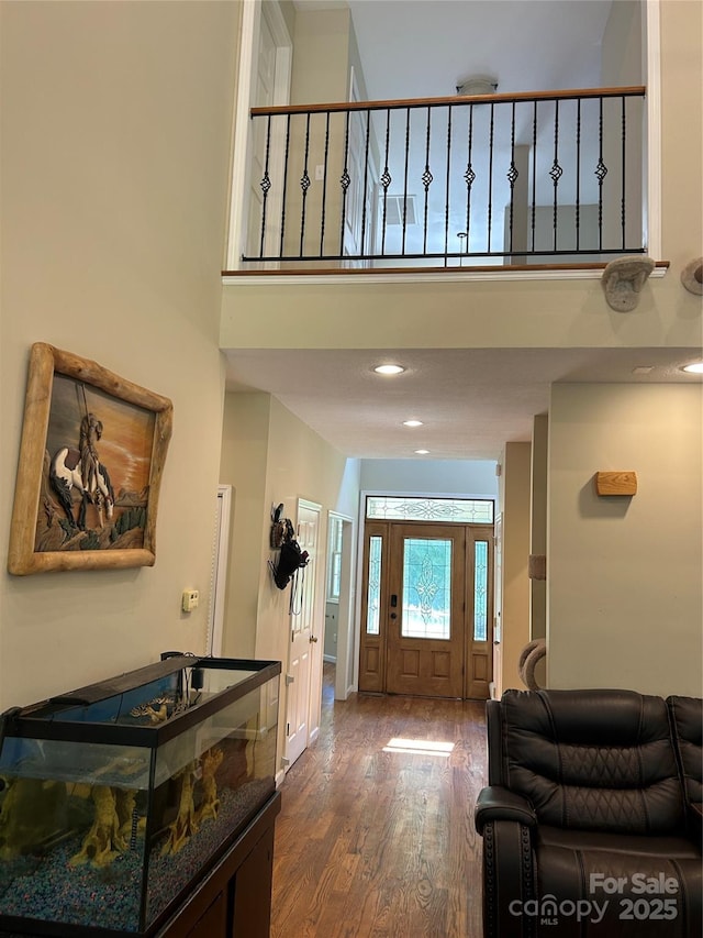 207 Wagon Ln, Rutherfordton, NC 28139 - foyer entrance featuring wood finished floors and a high ceiling