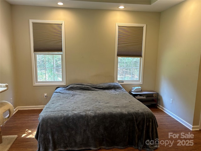 207 Wagon Ln, Rutherfordton, NC 28139 - bedroom with multiple windows, dark wood-style floors, and recessed lighting