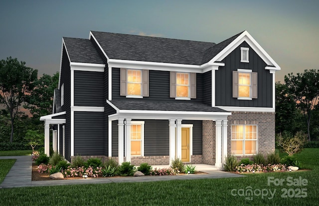 9520 Coast Laurel Ave NW, Concord, NC 28027 - view of front of property with brick siding and a shingled roof