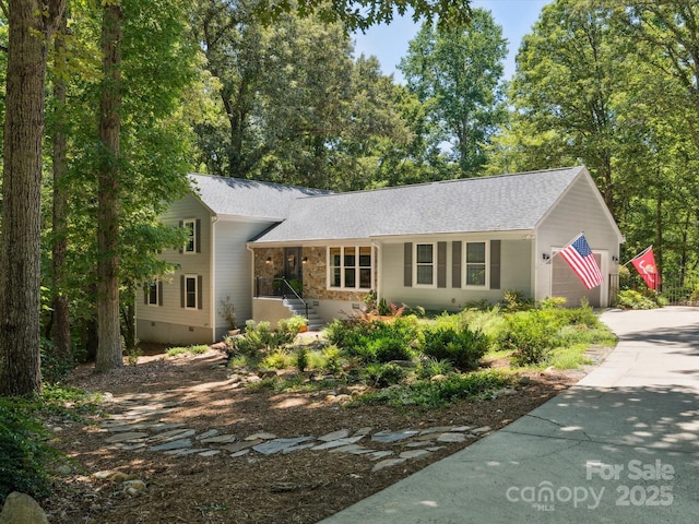 1711 Apple Tree Ln Unit 28, Fort Mill, SC 29715 - view of front facade with crawl space, a garage, driveway, and roof with shingles