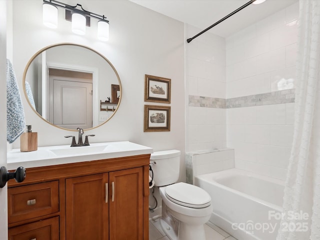 1711 Apple Tree Ln Unit 28, Fort Mill, SC 29715 - full bath with shower / bath combination with curtain, vanity, and tile patterned floors