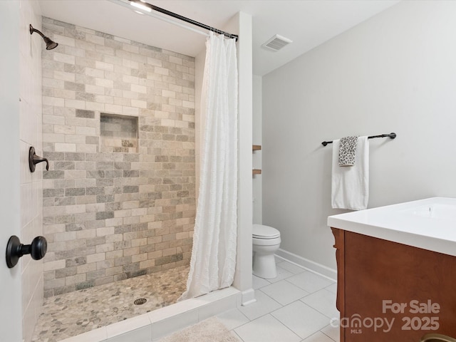 1711 Apple Tree Ln Unit 28, Fort Mill, SC 29715 - full bath with vanity, a tile shower, and tile patterned floors
