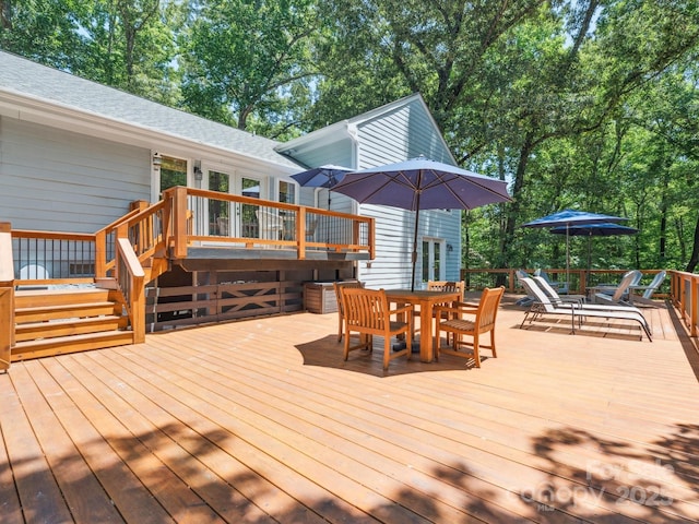 1711 Apple Tree Ln Unit 28, Fort Mill, SC 29715 - wooden terrace featuring outdoor dining area