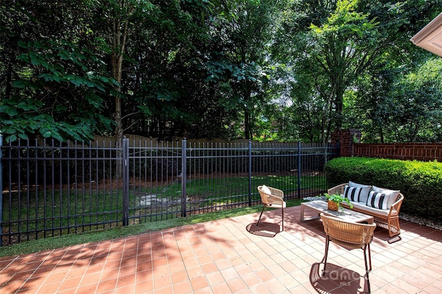 7554 Bluestar Ln, Charlotte, NC 28226 - view of patio / terrace featuring an outdoor living space