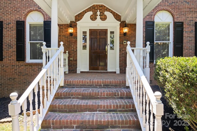 1134 Willow Oaks Trl, Matthews, NC 28104 - entrance to property with brick siding and covered porch
