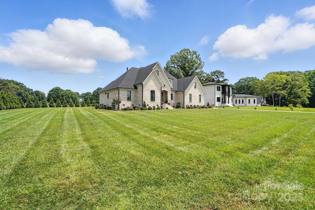 19 Berea Baptist Church Rd, Stanfield, NC 28163 - view of side of property featuring a yard and brick siding