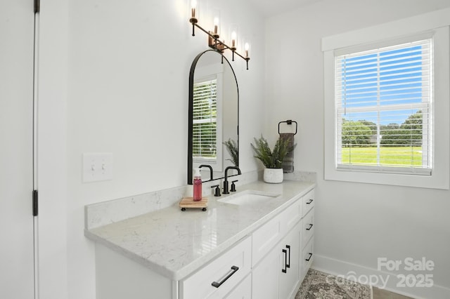 19 Berea Baptist Church Rd, Stanfield, NC 28163 - bathroom featuring healthy amount of natural light and vanity