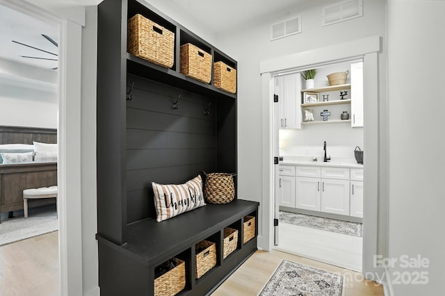 19 Berea Baptist Church Rd, Stanfield, NC 28163 - mudroom featuring light wood-type flooring