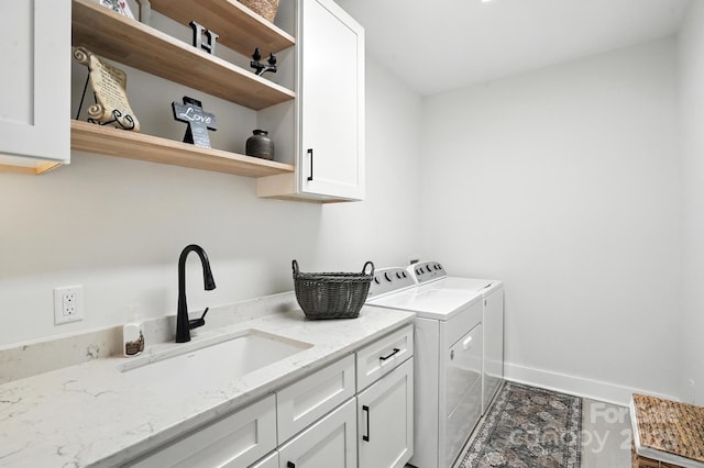 19 Berea Baptist Church Rd, Stanfield, NC 28163 - laundry room with cabinet space and separate washer and dryer