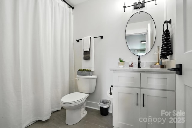 19 Berea Baptist Church Rd, Stanfield, NC 28163 - full bath with tile patterned floors, vanity, and a shower with shower curtain