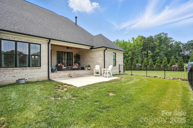 19 Berea Baptist Church Rd, Stanfield, NC 28163 - view of yard featuring ceiling fan and a patio area
