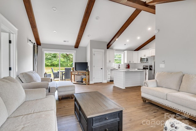 2205 Olde W Rd, Hudson, NC 28638 - living room with recessed lighting, healthy amount of natural light, and light wood finished floors