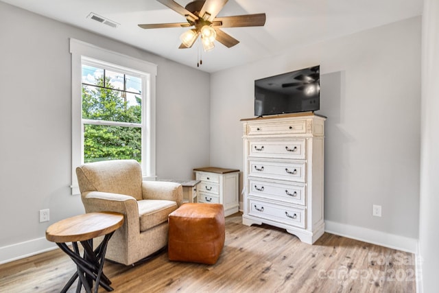 2205 Olde W Rd, Hudson, NC 28638 - sitting room with light wood-type flooring and a ceiling fan