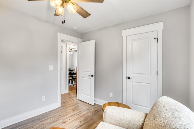 2205 Olde W Rd, Hudson, NC 28638 - living area featuring ceiling fan and light wood-type flooring