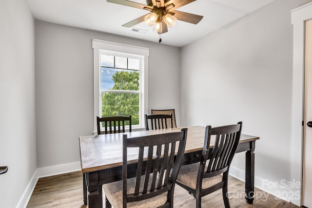 2205 Olde W Rd, Hudson, NC 28638 - dining area featuring a ceiling fan and light wood finished floors