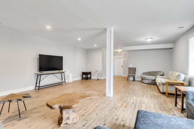 2205 Olde W Rd, Hudson, NC 28638 - living area featuring wood finished floors and recessed lighting