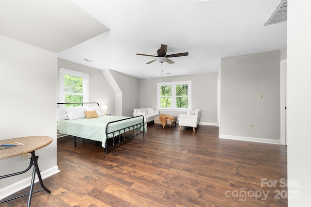 5408 Apple Glen Dr, Harrisburg, NC 28075 - bedroom with wood finished floors and ceiling fan
