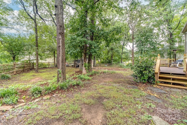 5408 Apple Glen Dr, Harrisburg, NC 28075 - view of yard featuring a deck