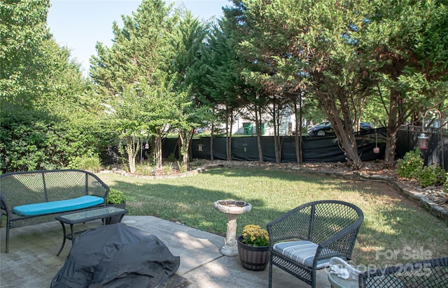 1304 Hammond Dr, Matthews, NC 28104 - view of yard featuring a patio area