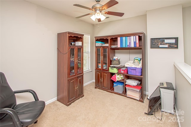 1304 Hammond Dr, Matthews, NC 28104 - office space featuring light colored carpet and ceiling fan