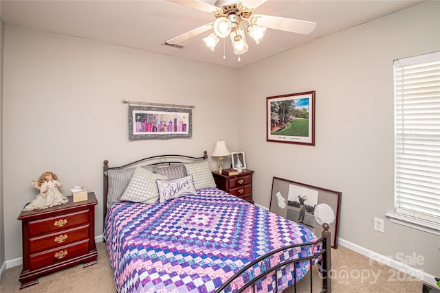 1304 Hammond Dr, Matthews, NC 28104 - bedroom featuring carpet flooring and a ceiling fan