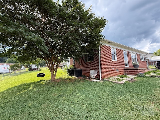 5367 Meadowlane Dr, Granite Falls, NC 28630 - view of side of home with brick siding and a cooling unit