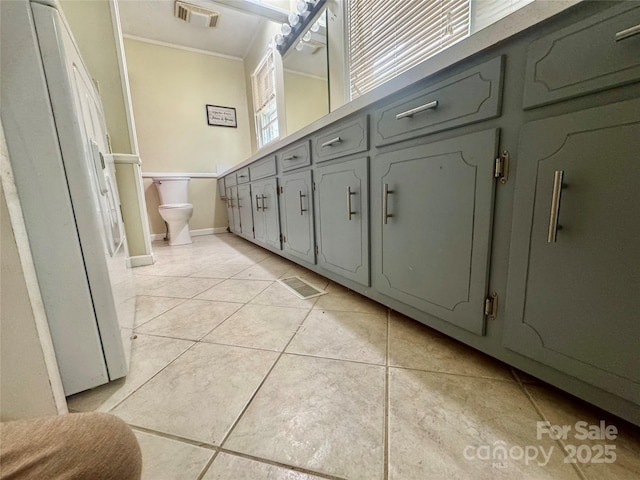 5367 Meadowlane Dr, Granite Falls, NC 28630 - full bathroom featuring ornamental molding, tile patterned floors, and vanity