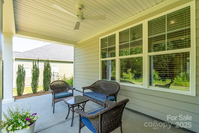 2407 Baxter Pl SE, Concord, NC 28025 - porch with a ceiling fan