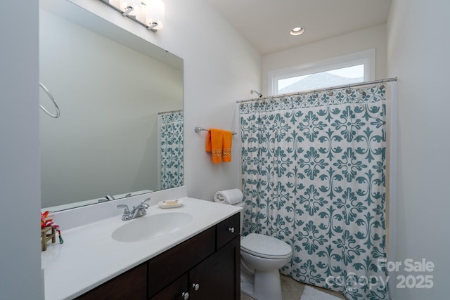 2407 Baxter Pl SE, Concord, NC 28025 - bathroom featuring vanity and a shower with curtain