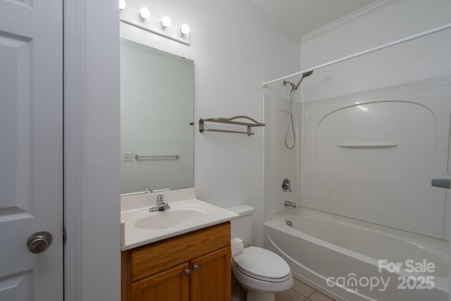 18730 Nautical Dr Unit 102, Cornelius, NC 28031 - full bath with  shower combination, vanity, ornamental molding, and tile patterned floors