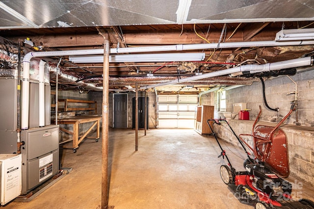 559 15th Ave SE, Hickory, NC 28602 - below grade area featuring heating unit and concrete block wall